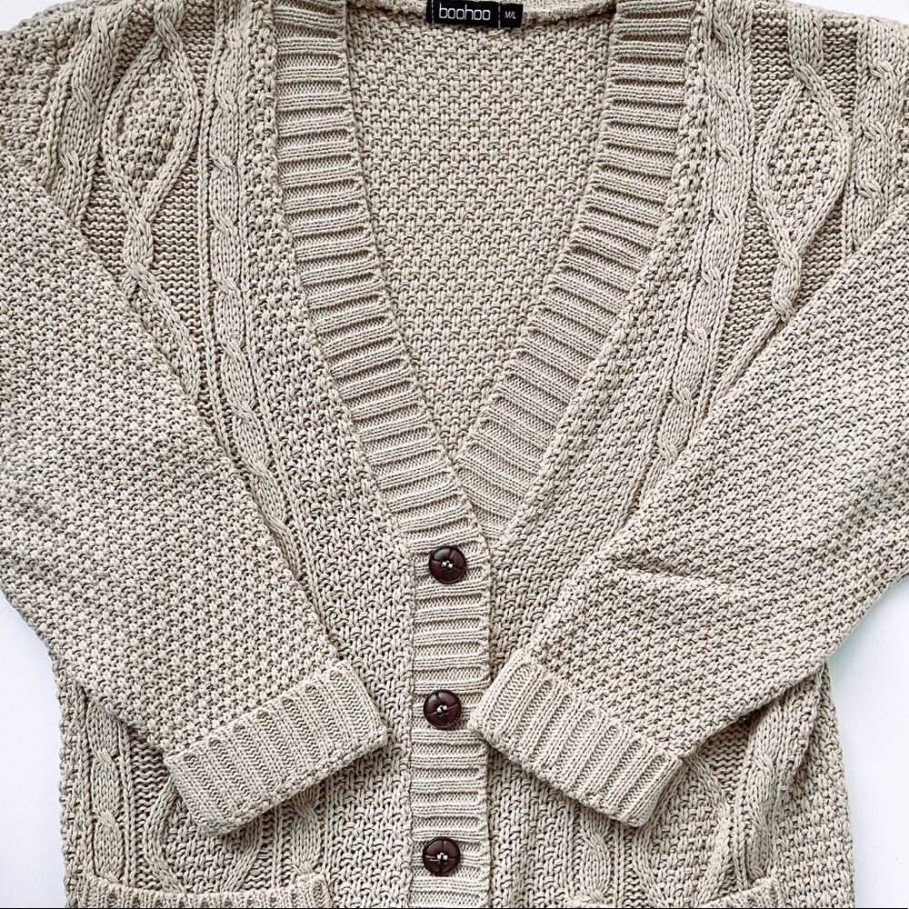 Boohoo Button-Down Cardigan